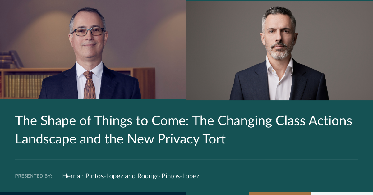 The Shape of Things to Come: The Changing Class Actions Landscape and ...